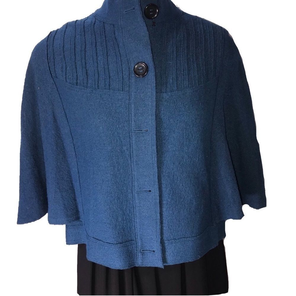 Relativity Blue Cape Jacket | Size 12P